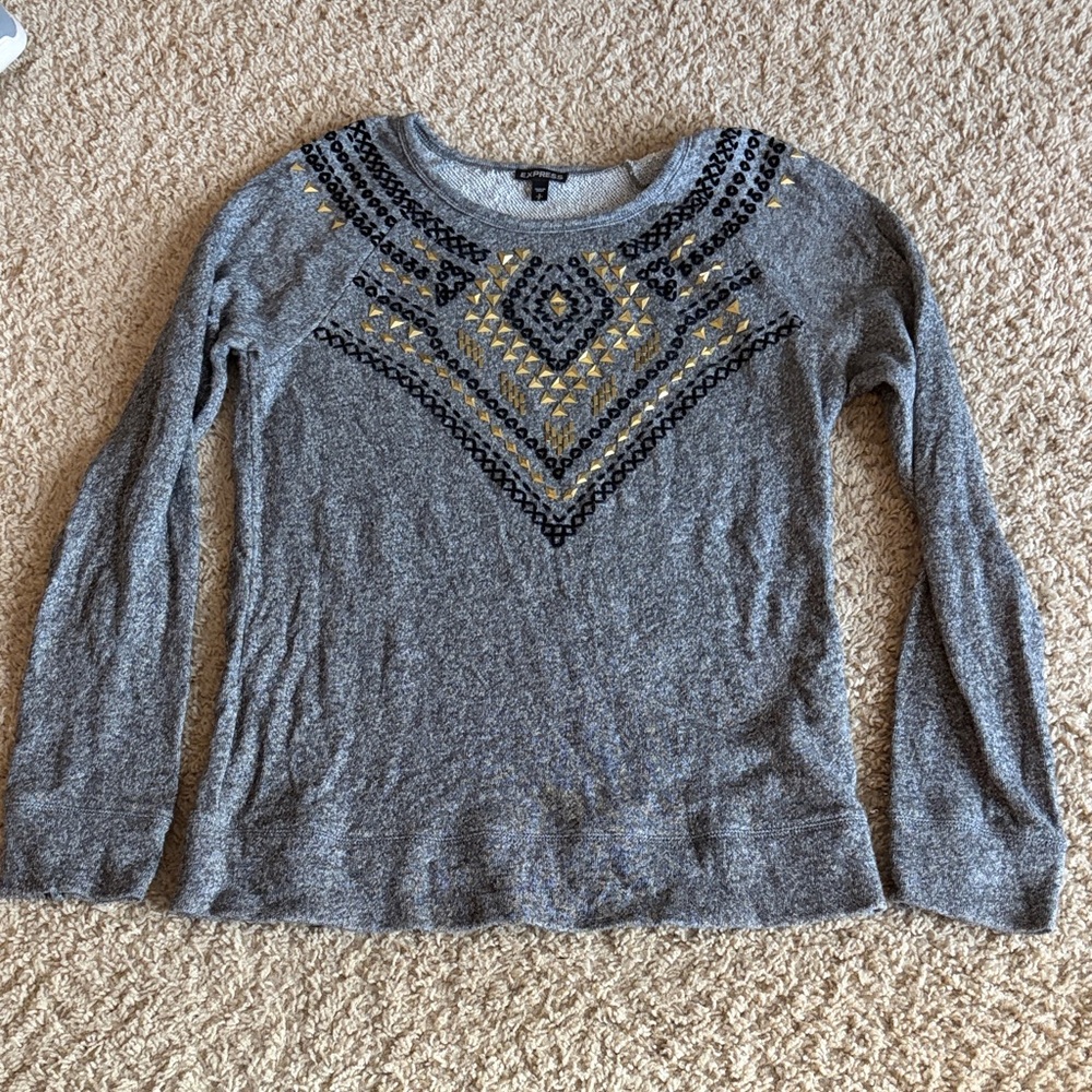 Express Gray sweatshirt